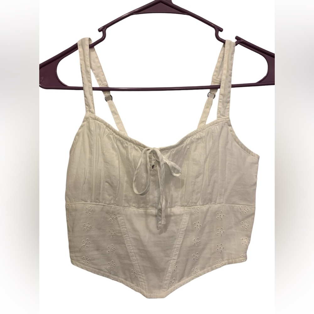 Hollister White Crop Top NWT